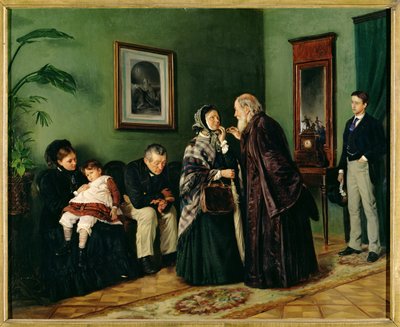 博士候诊室，1870年 作者 Vladimir Egorovic Makovsky